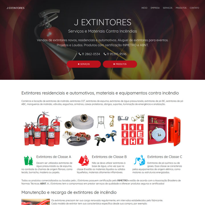 Criação de Site J.Extintores
